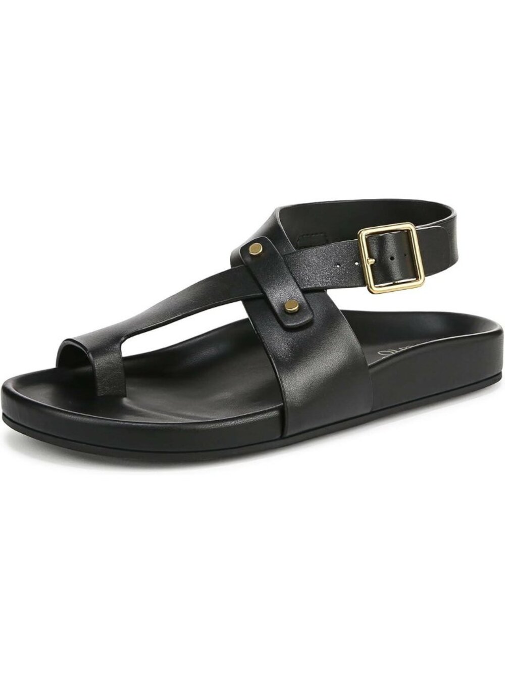 Franco Sarto Womens Blair Toe Loop Sandals Black Size 6 New $99